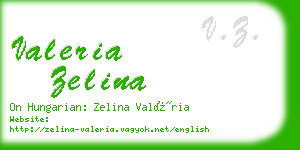 valeria zelina business card